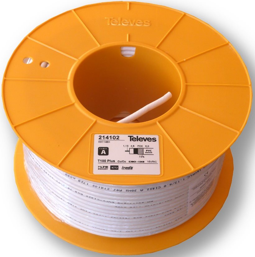 Televes T100 Cu/Cu 214102/100m