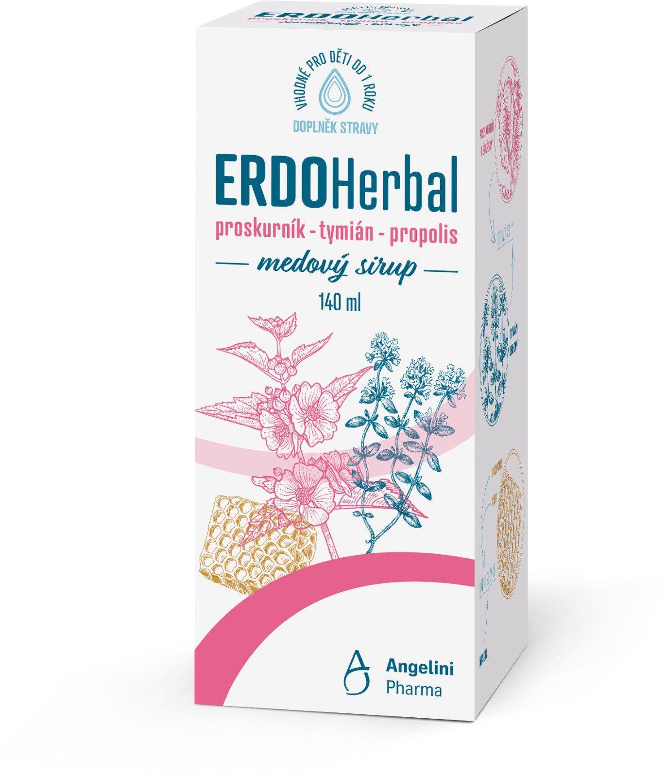 ERDOHerbal medový sirup 140 ml