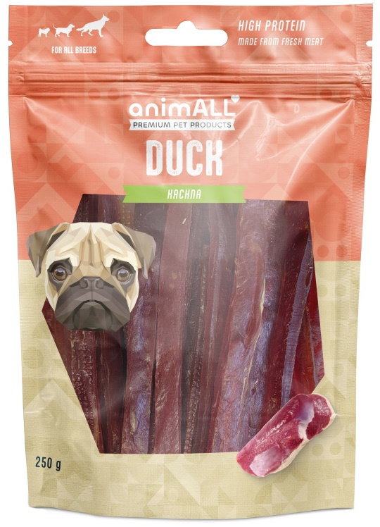 animALL Měkké kachní proužky 250 g