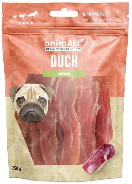 animALL Měkké kachní jerky 250 g
