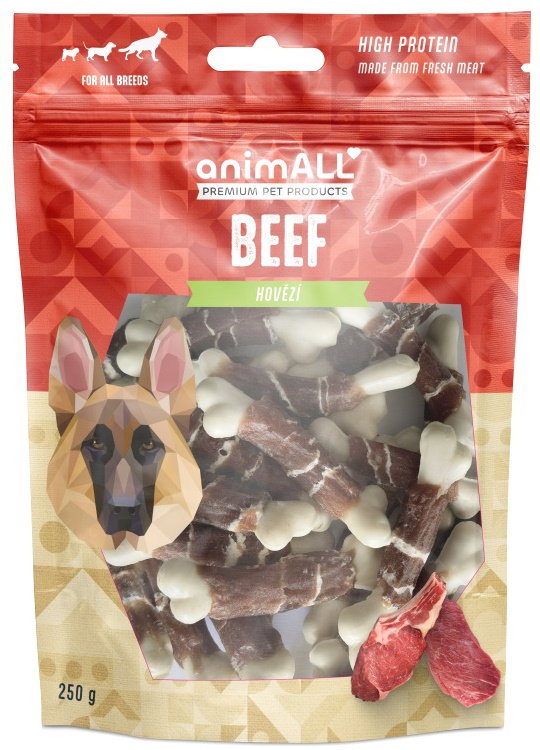 animALL Hovězí maso na kalciové kostičce 250 g