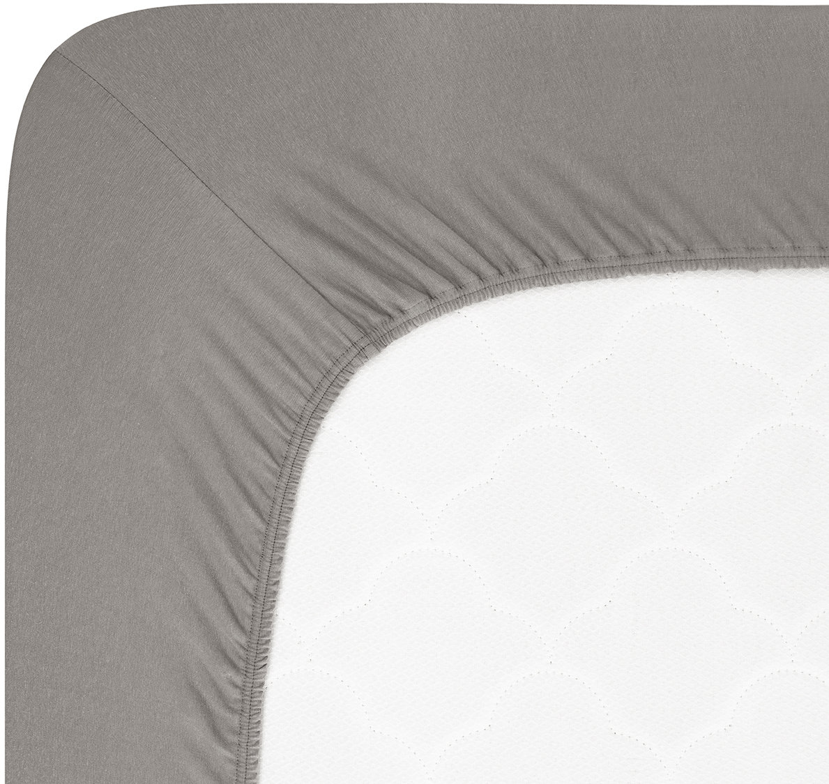 Andrea Simone Prostěradlo Jersey Lycra boxspring 160 × 200 cm, granite gray