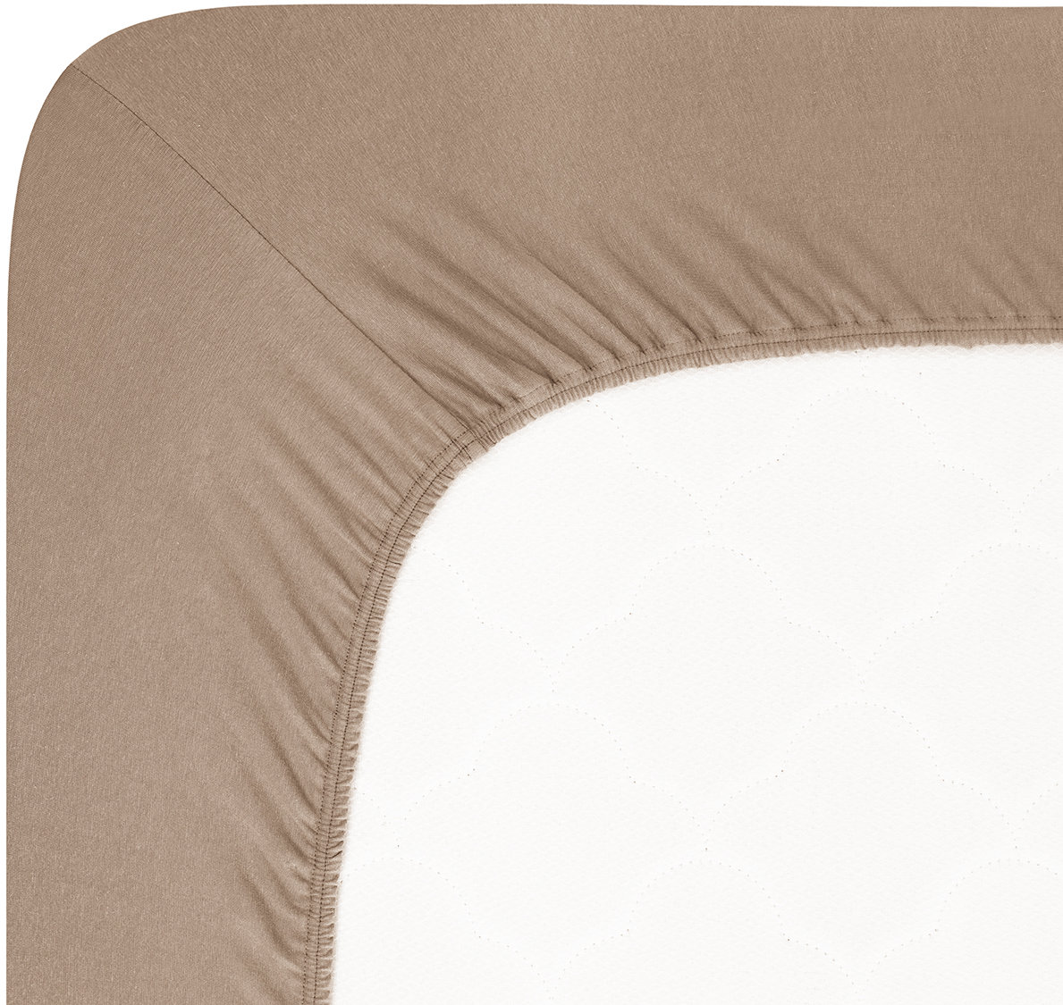 Andrea Simone Prostěradlo Jersey Lycra boxspring 140 × 200 cm, taupe gray