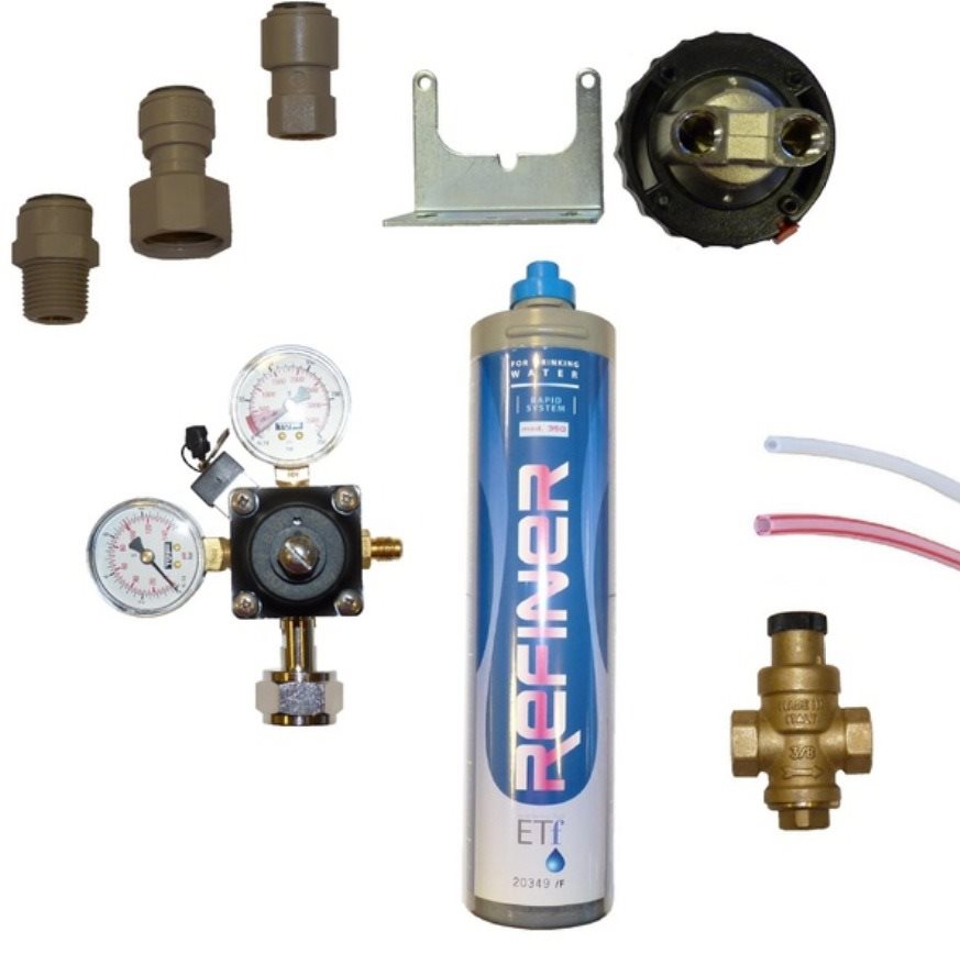 Sada příslušenství k sodobaru Sinop v nerezovém provedení