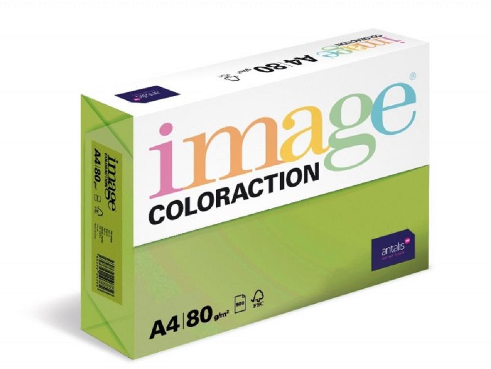 Barevný papír Antalis Java / středně zelený A4 / 160 g / 250 ks
