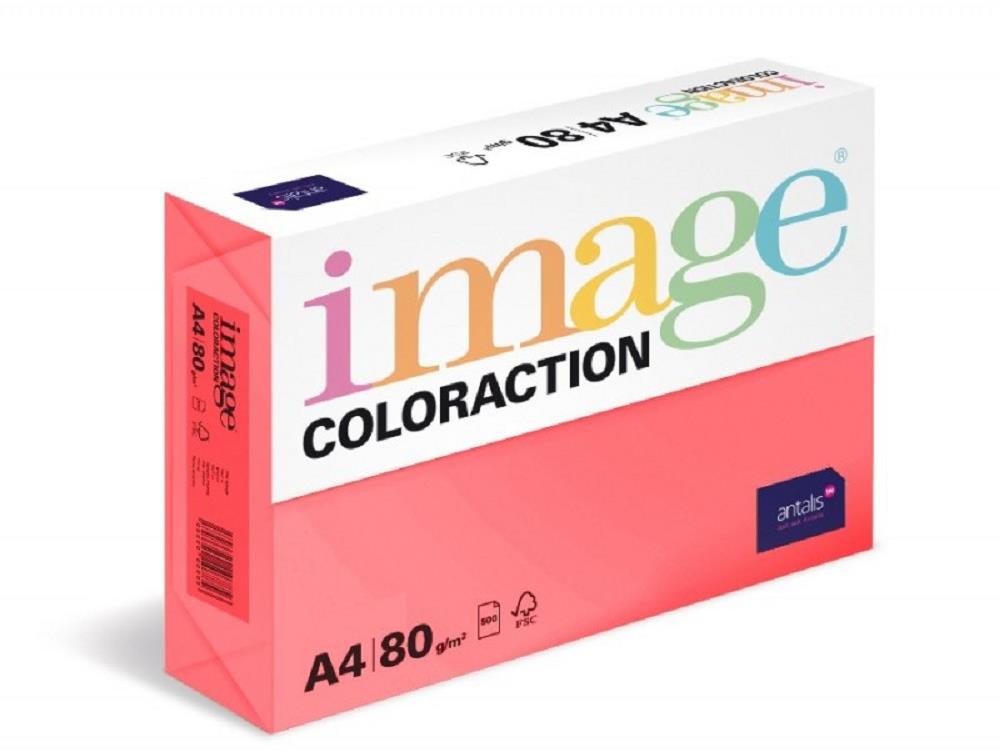 Antalis Barevný papír Malibu / reflexní růžový A4 / 80 g / 500 ks