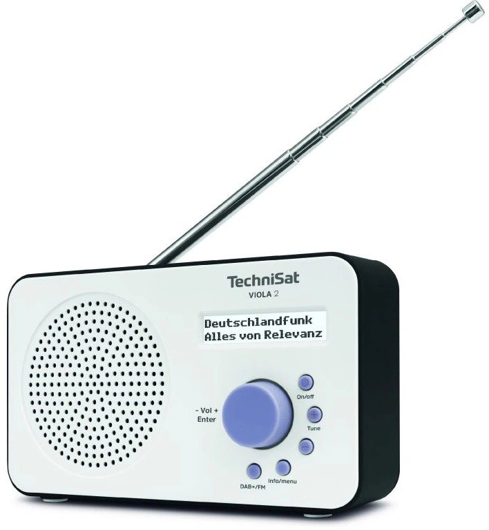 TechniSat Radiopřijímač DAB+/FM Viola 2, white/black