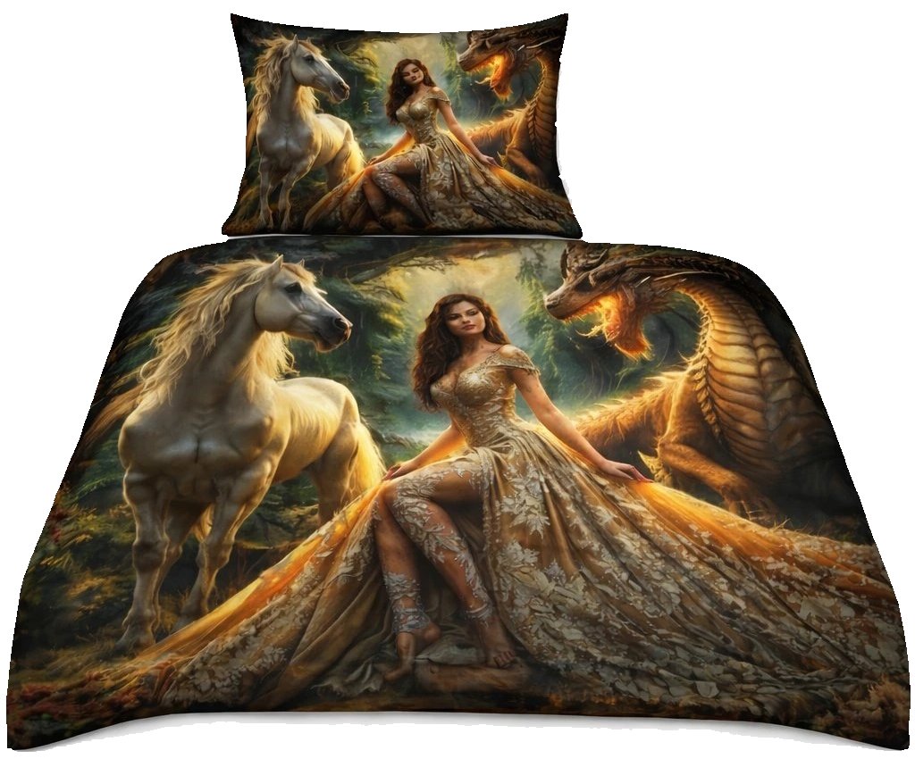 AO Consulting dvoudílné ložní povlečení - Fantasy princezna