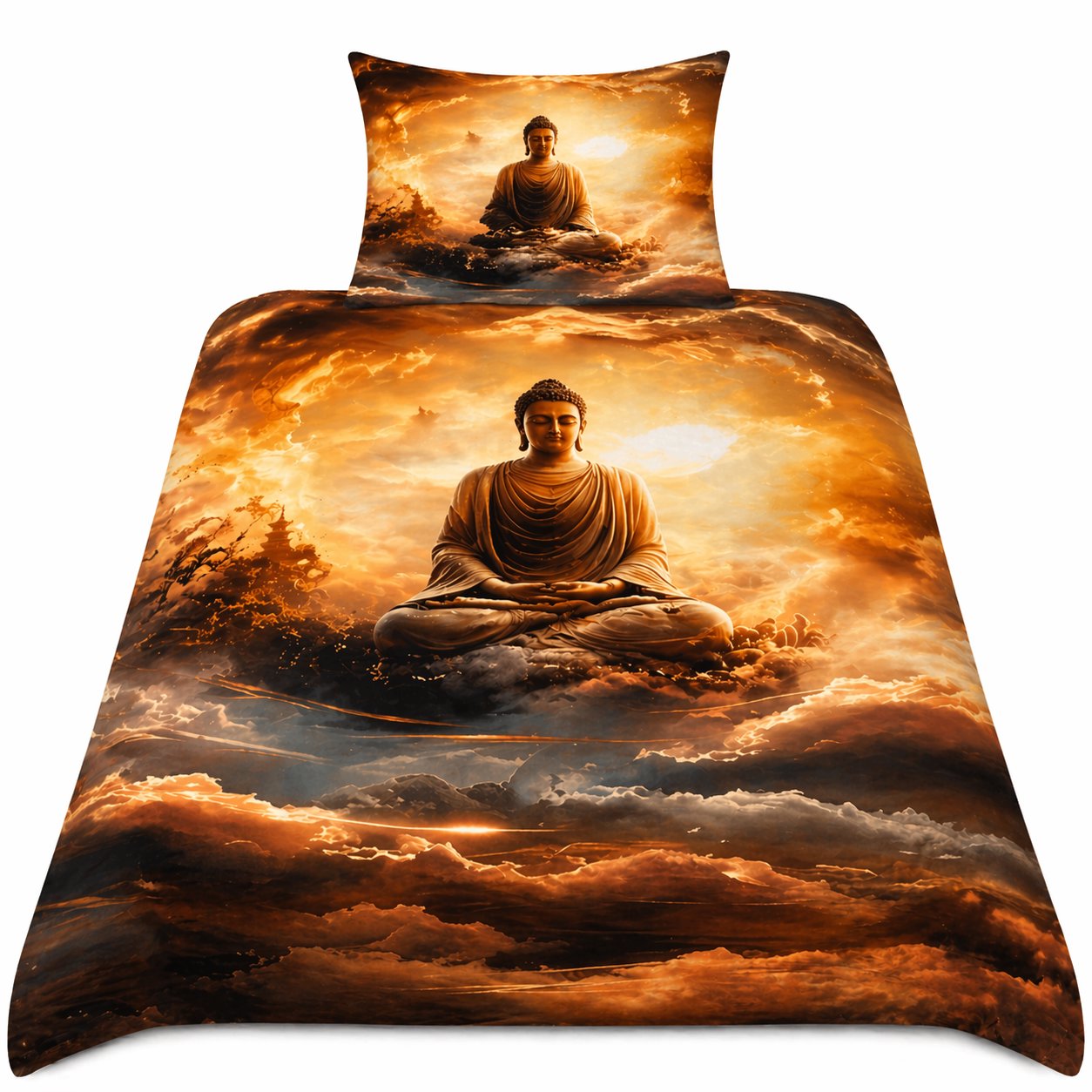 AO Consulting 2-dílné ložní povlečení - Budha – Sluneční meditace