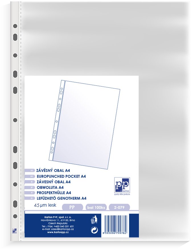 Karton P+P A4/45 mikronů, lesklé - balení 100 ks