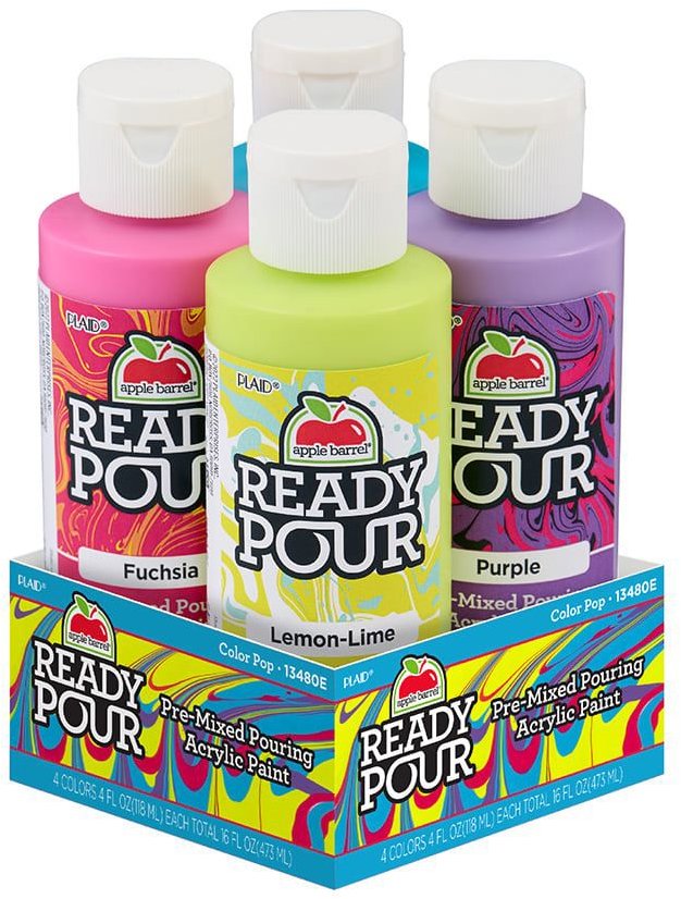 Apple Barrel Ready Pour set Color pop pro pouring, 4 × 118 ml