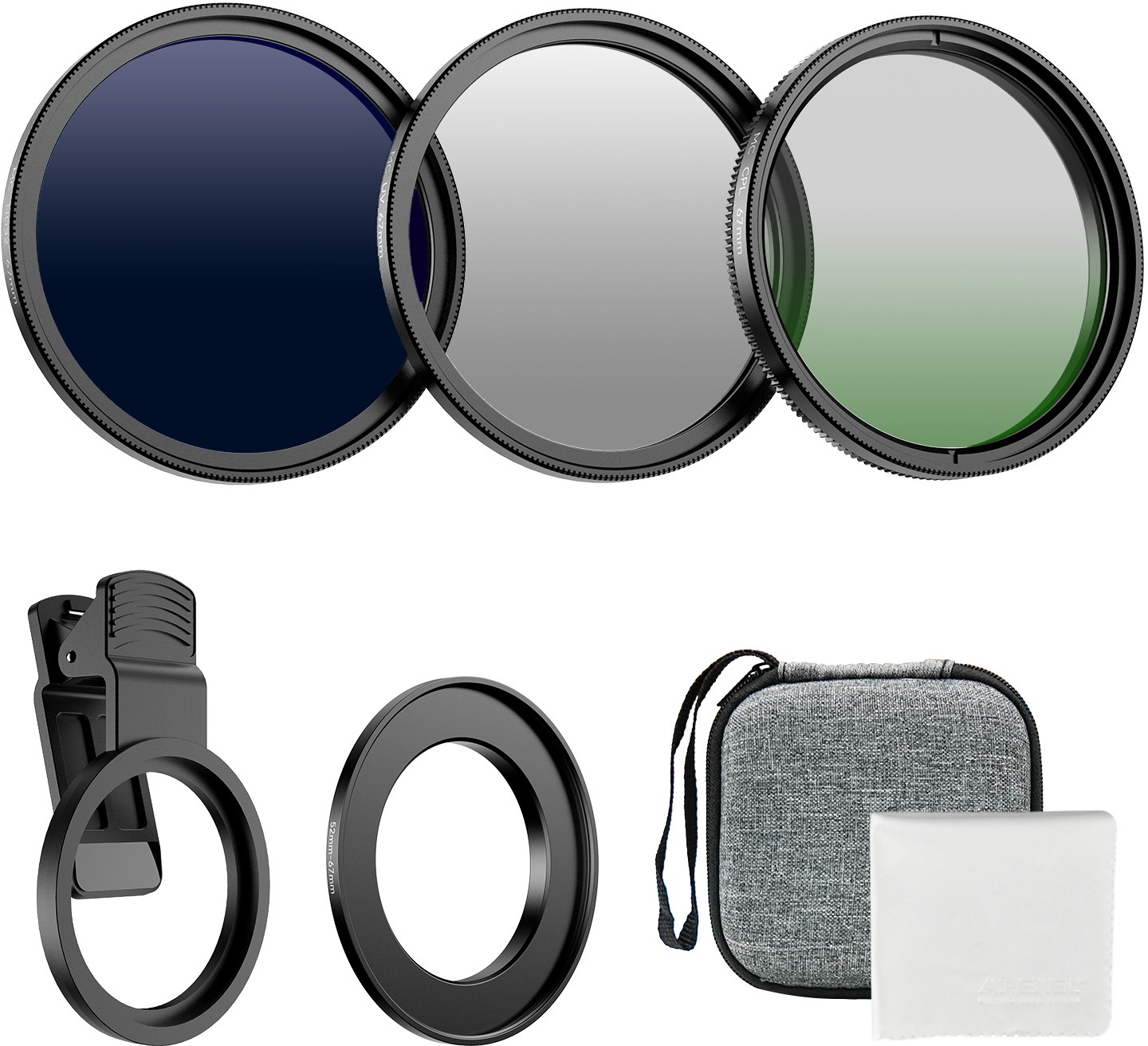 Apexel 67mm CPL+UV+ND32 Filter Kit
