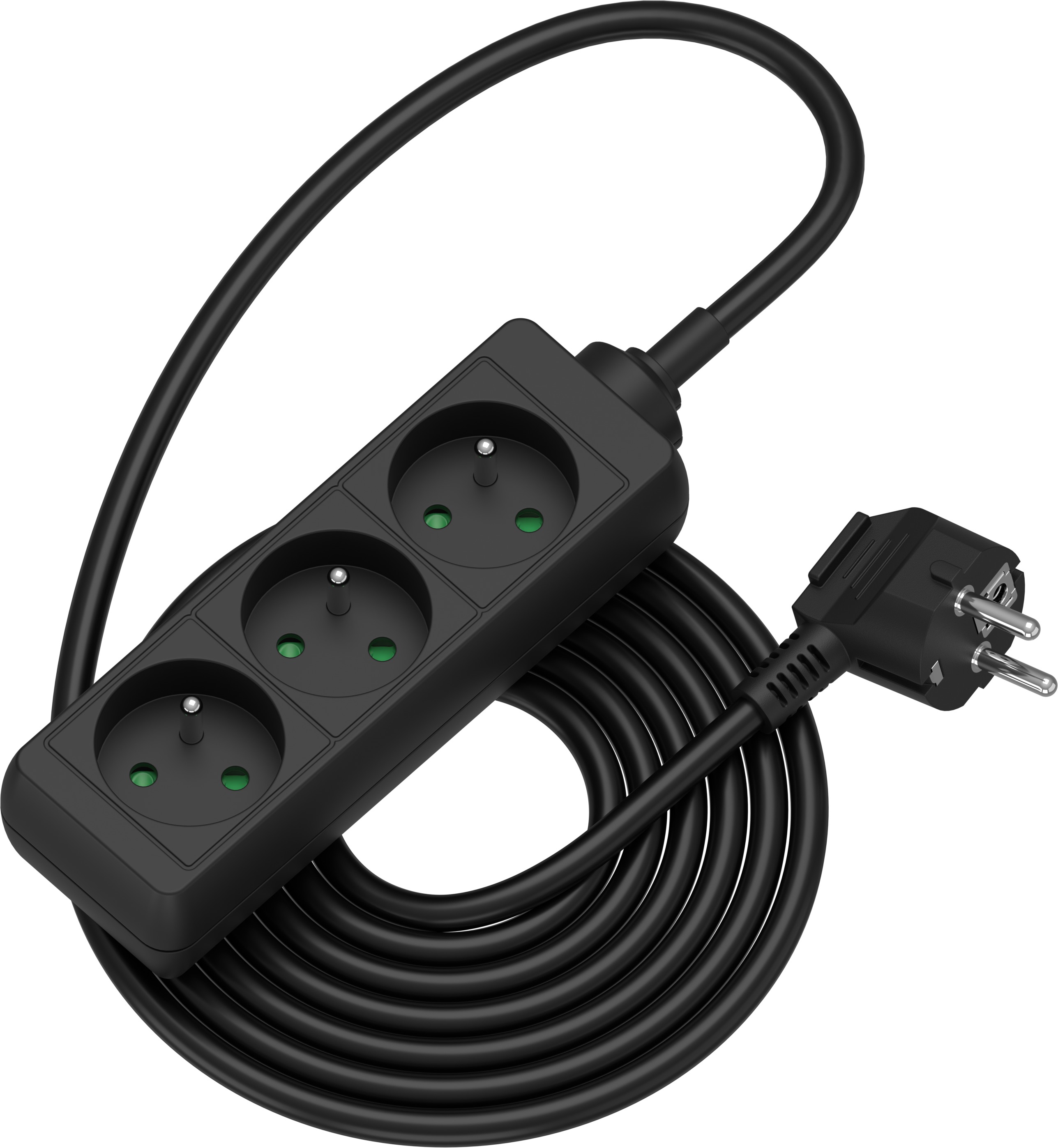 AlzaPower prodlužovací přívod 230V 3 zásuvky 3m černý