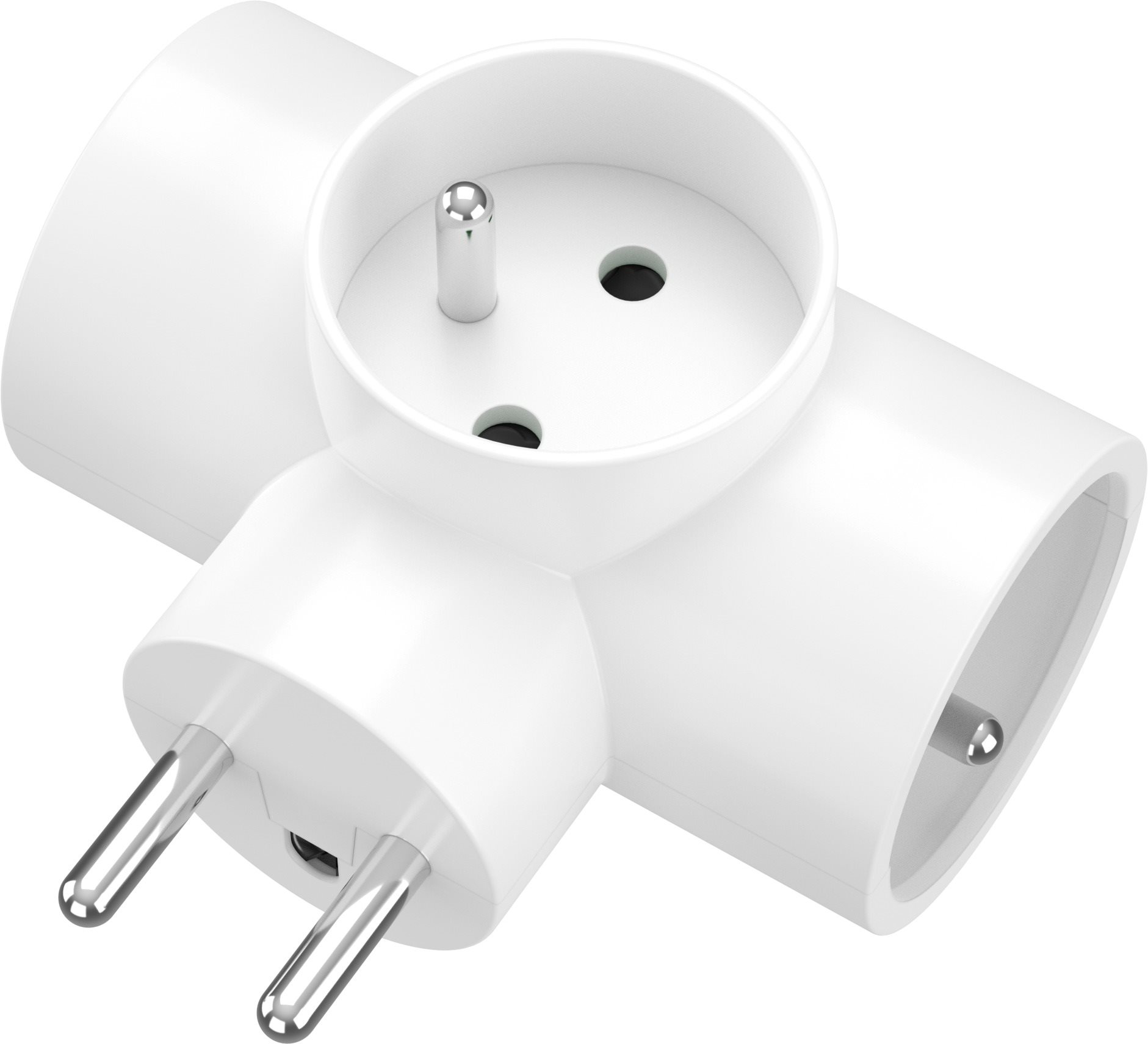 AlzaPower roztrojka klasik 230V bílá