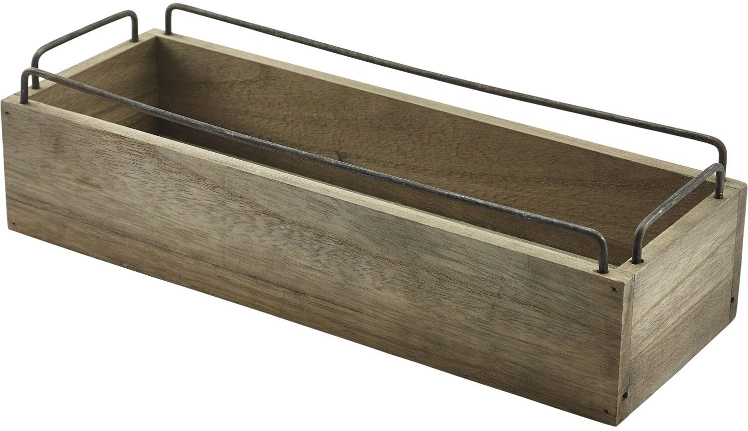 GenWare Dřevěná bedýnka, výška 94 mm, délka 341 mm, šířka 120 mm