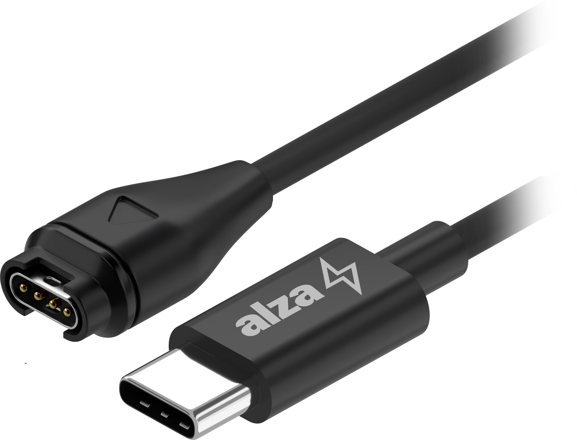AlzaPower USB-C nabíjecí/datový kabel pro Garmin Fenix, Vívoactive, Venu, Forerunner – 1m