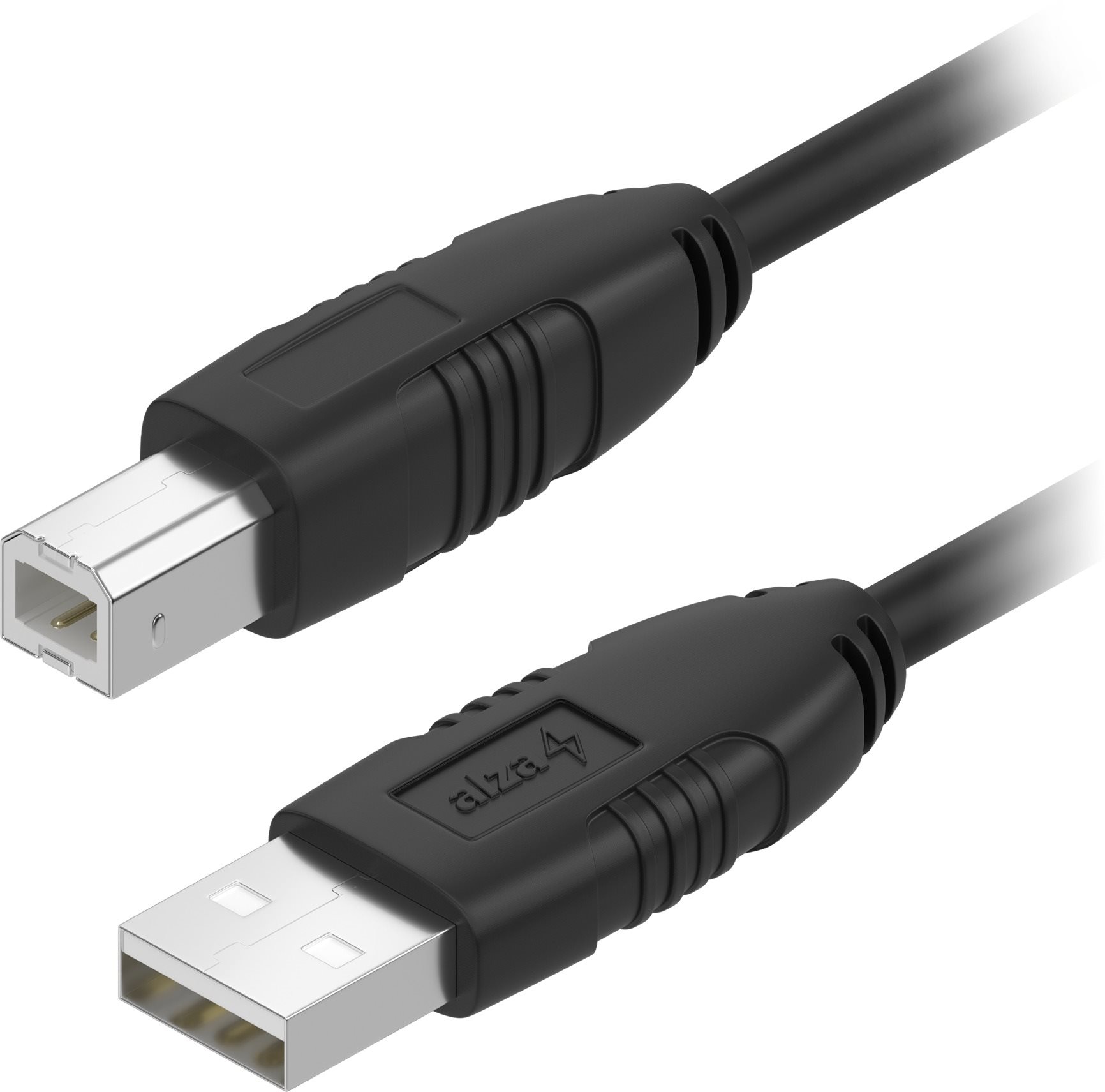 AlzaPower LinkCore USB-A to USB-B 5m černý