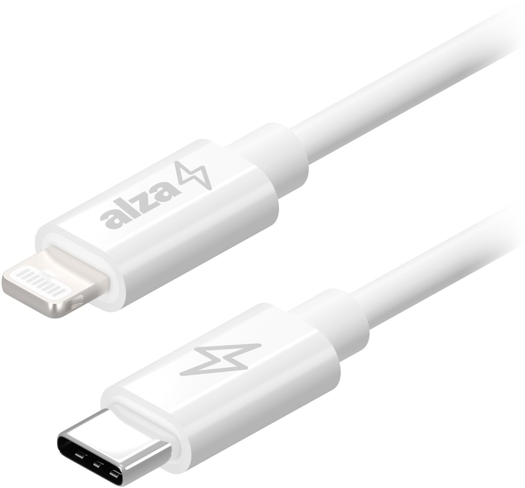 AlzaPower Core USB-C to Lightning MFi 0,5m bílý