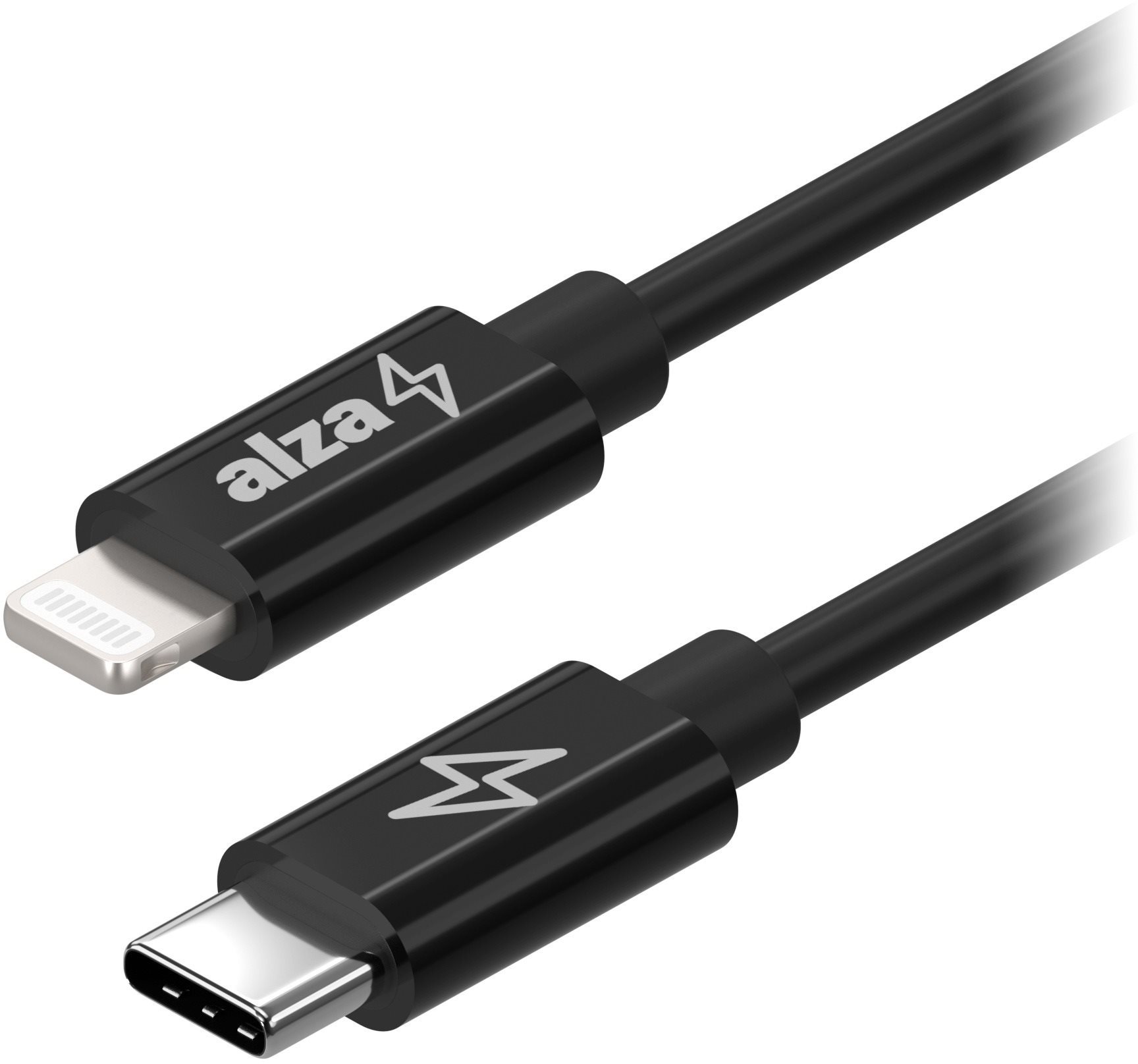 AlzaPower Core - vysokorychlostní kabel pro připojení zařízení s USB-C portem k zařízení s Lightning portem