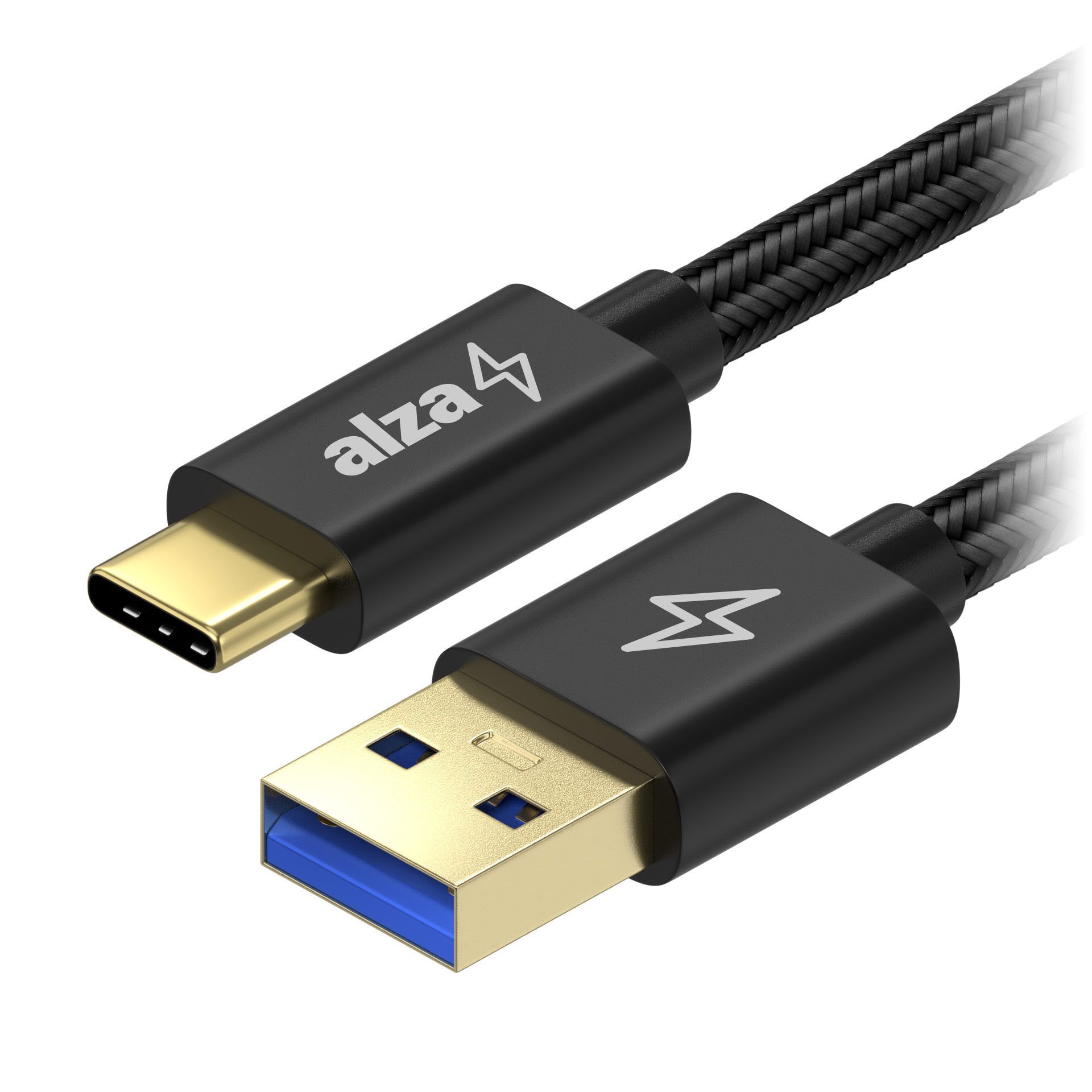 USB-A to USB-C kabel AlzaPower AluCore 0.5m černý