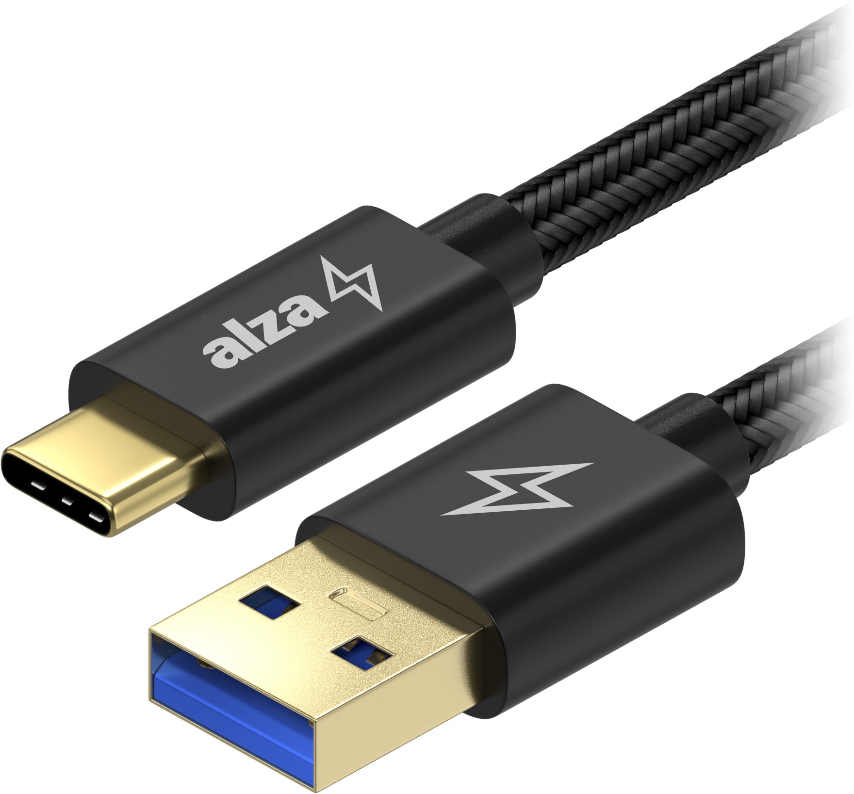 AlzaPower AluCore USB-A to USB-C 3.2 Gen 1 5Gbps 2m černý