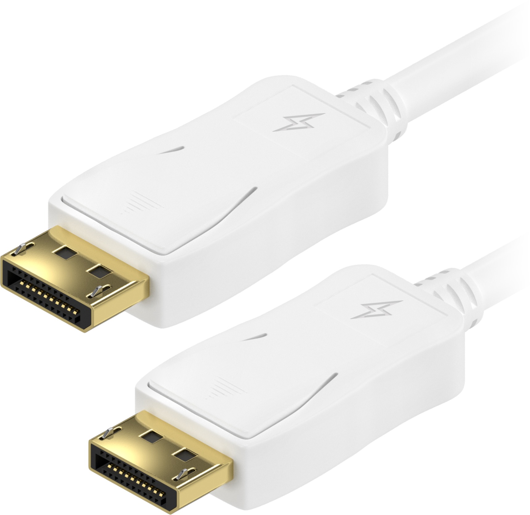 AlzaPower Core DisplayPort 1.2 4K stíněný kabel 1,5m bílý