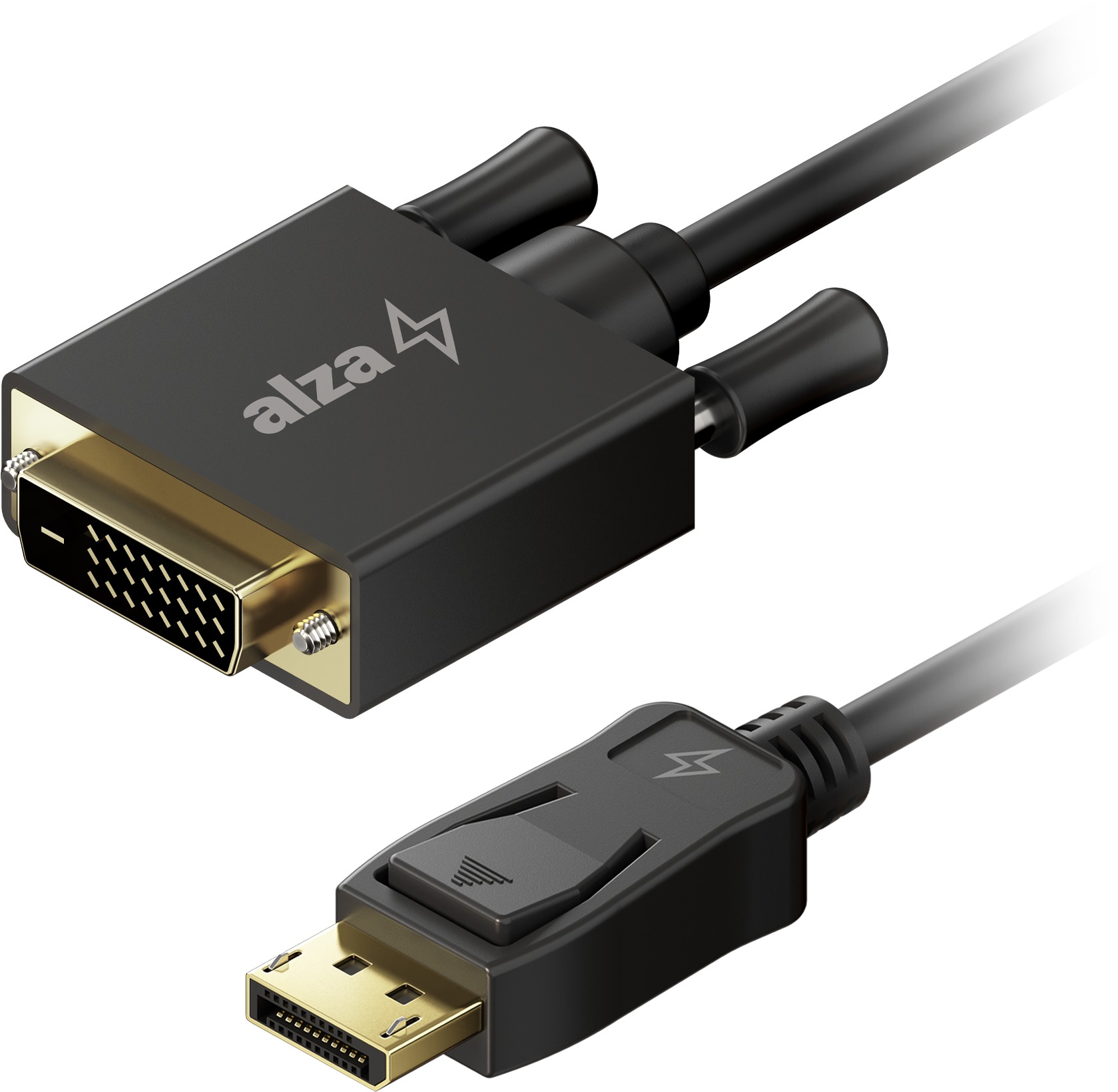 AlzaPower Core DisplayPort na DVI-D FullHD 2m černý