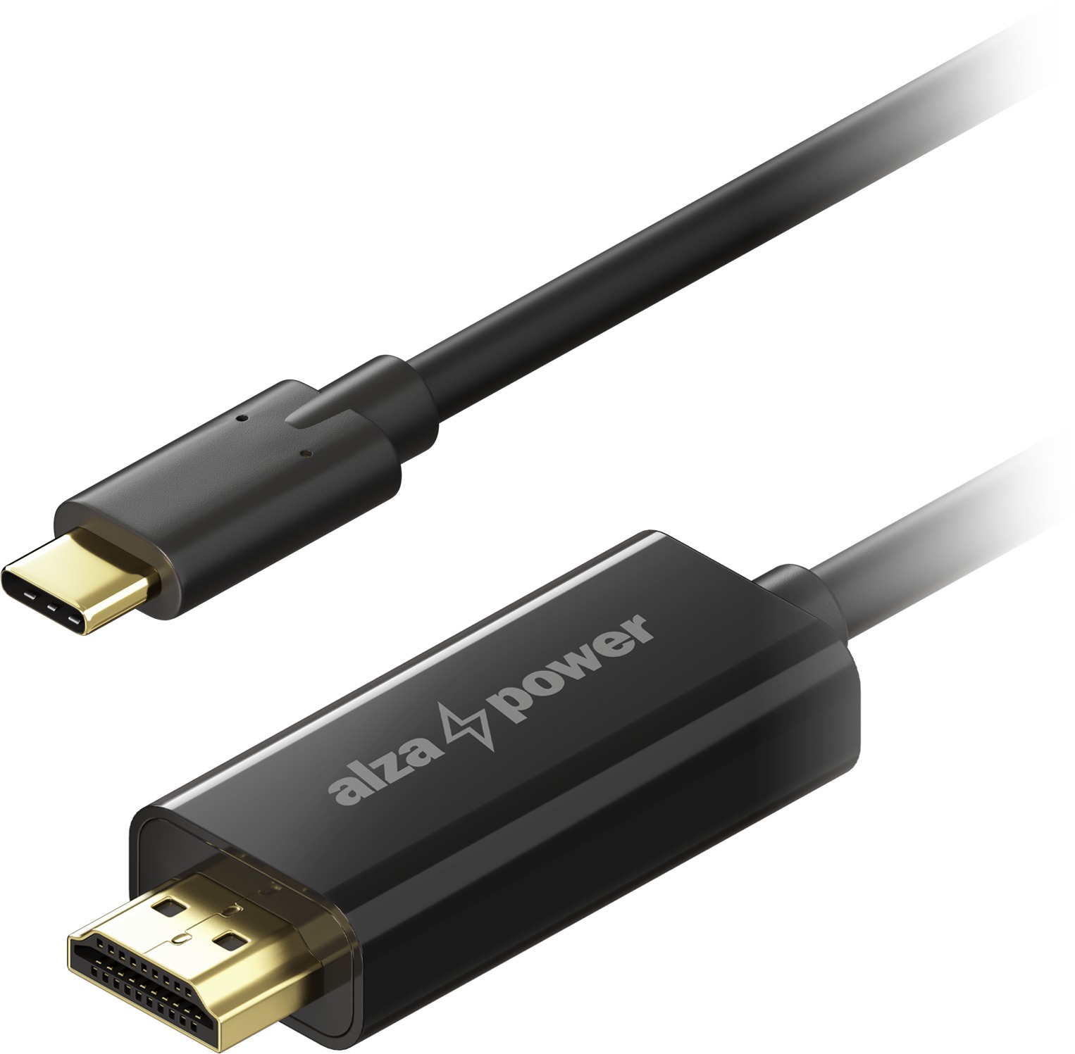 AlzaPower Core USB-C na HDMI 4K 1m černý