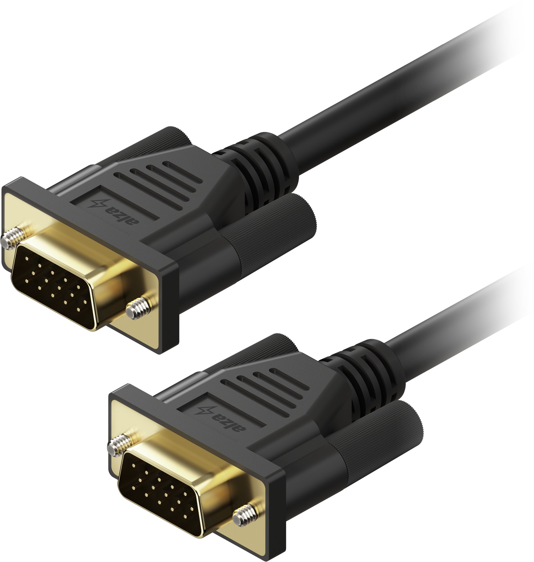 AlzaPower Core VGA 1m černý - vysokokvalitní kabel pro připojování grafických karet k monitorům nebo televizím.