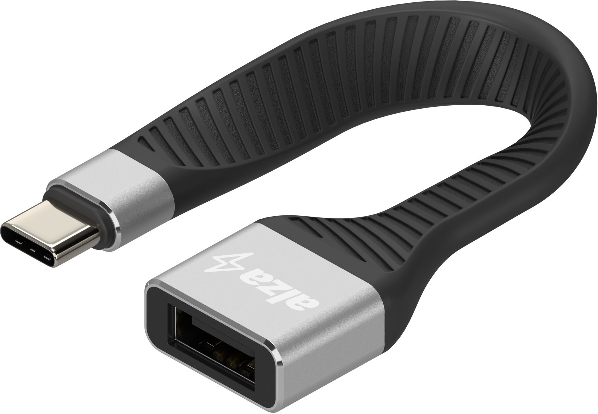 AlzaPower FlexCore USB-C 3.2 Gen 2 (M) to USB-A (F) černý