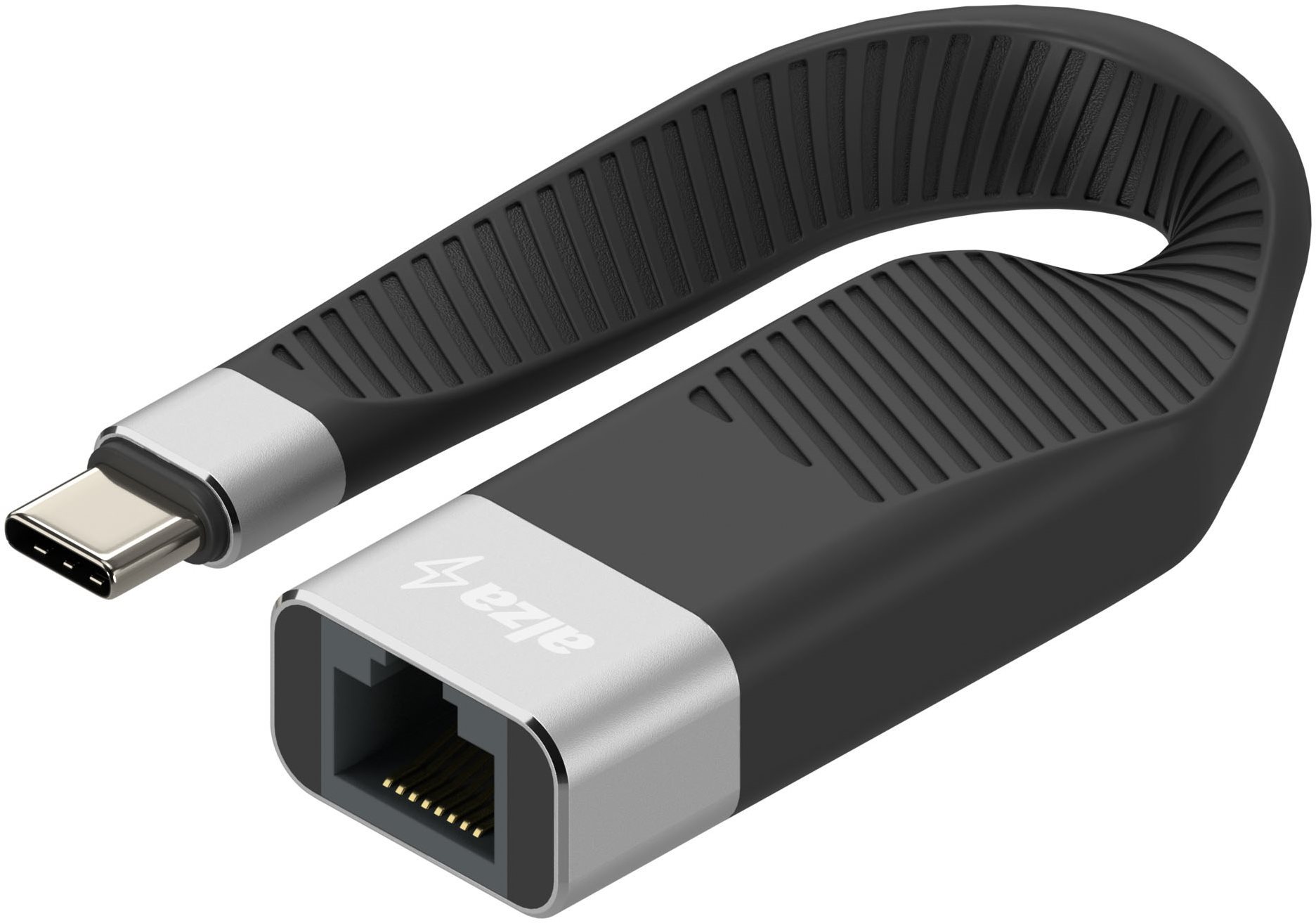 AlzaPower FlexCore USB-C 3.2 Gen 1 (M) to LAN (F) černý