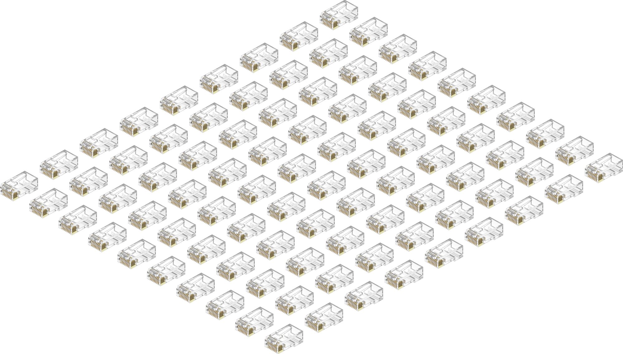 AlzaPower Patch CAT6 UTP RJ45 8p8c nestíněný skládaný na drát 100-pack