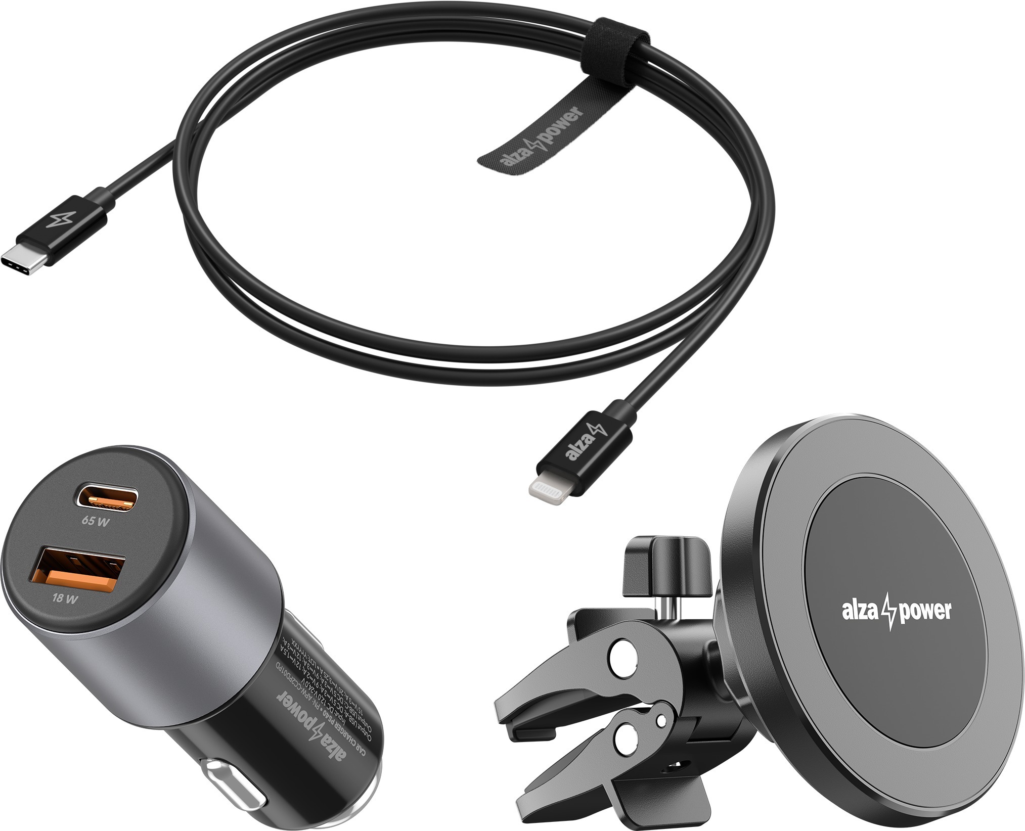 AlzaPower Drive 65W MagSafe PRO Lightning