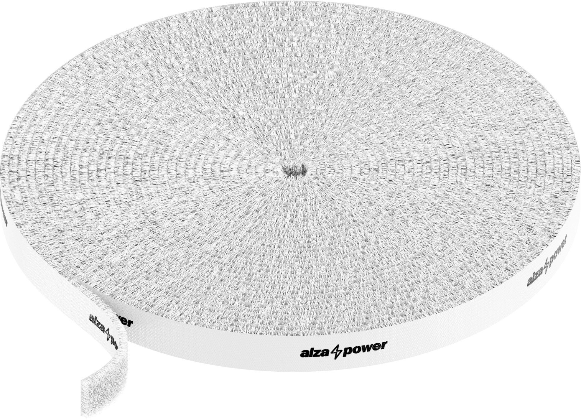 AlzaPower VelcroStrap+ Roll 10m bílá - produkt pro organizaci kabeláže v počítačích a notebookech.
