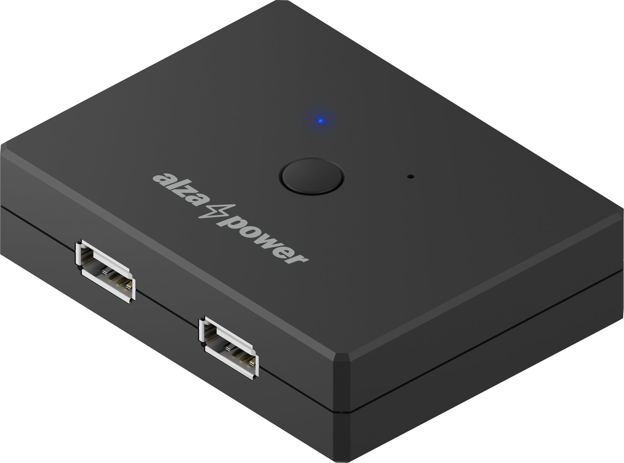 AlzaPower USB 2.0 2 In 2 Out KM Switch Selector černý