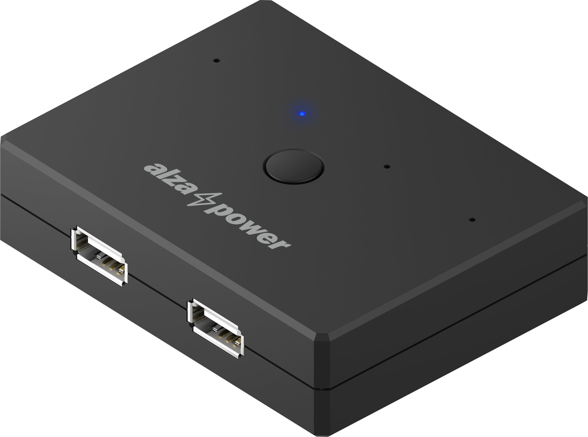 AlzaPower USB 2.0 2 In 4 Out KM Switch Selector černý
