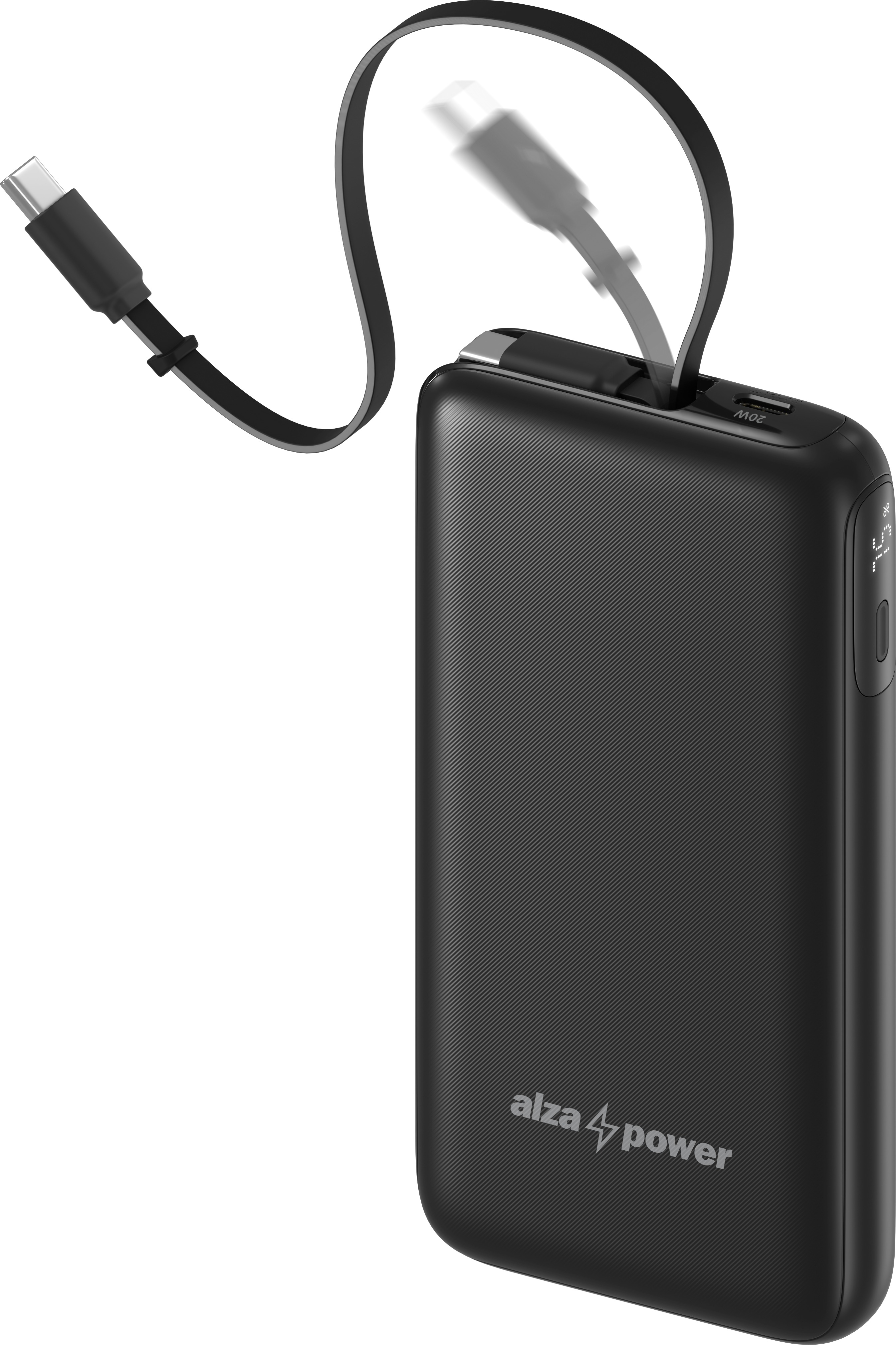 AlzaPower Glide 10000mAh Power Delivery (20W) černá