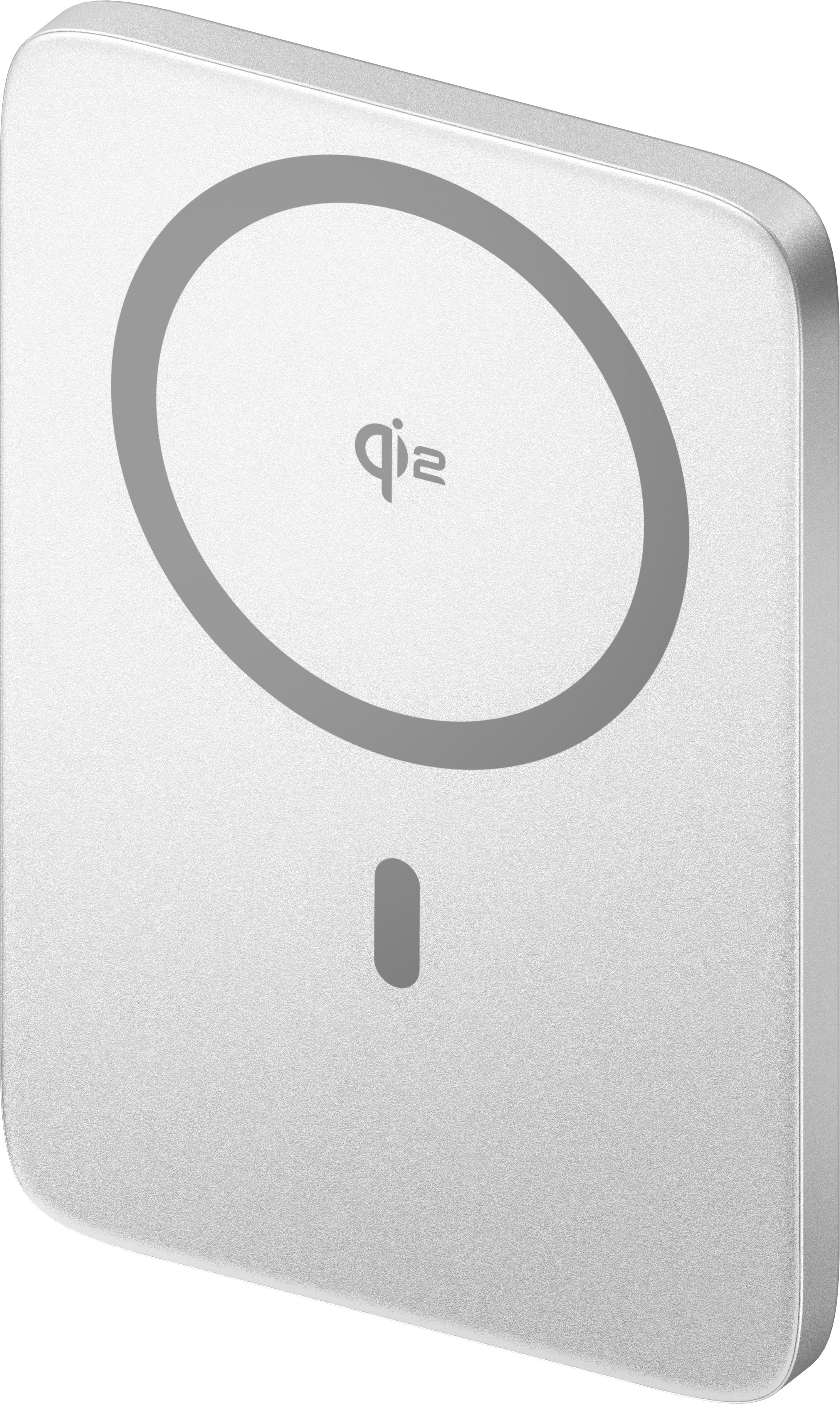AlzaPower Qi2 Ultra Slim SSB 5000mAh Compatible with MagSafe PD (20W) světlé šedá
