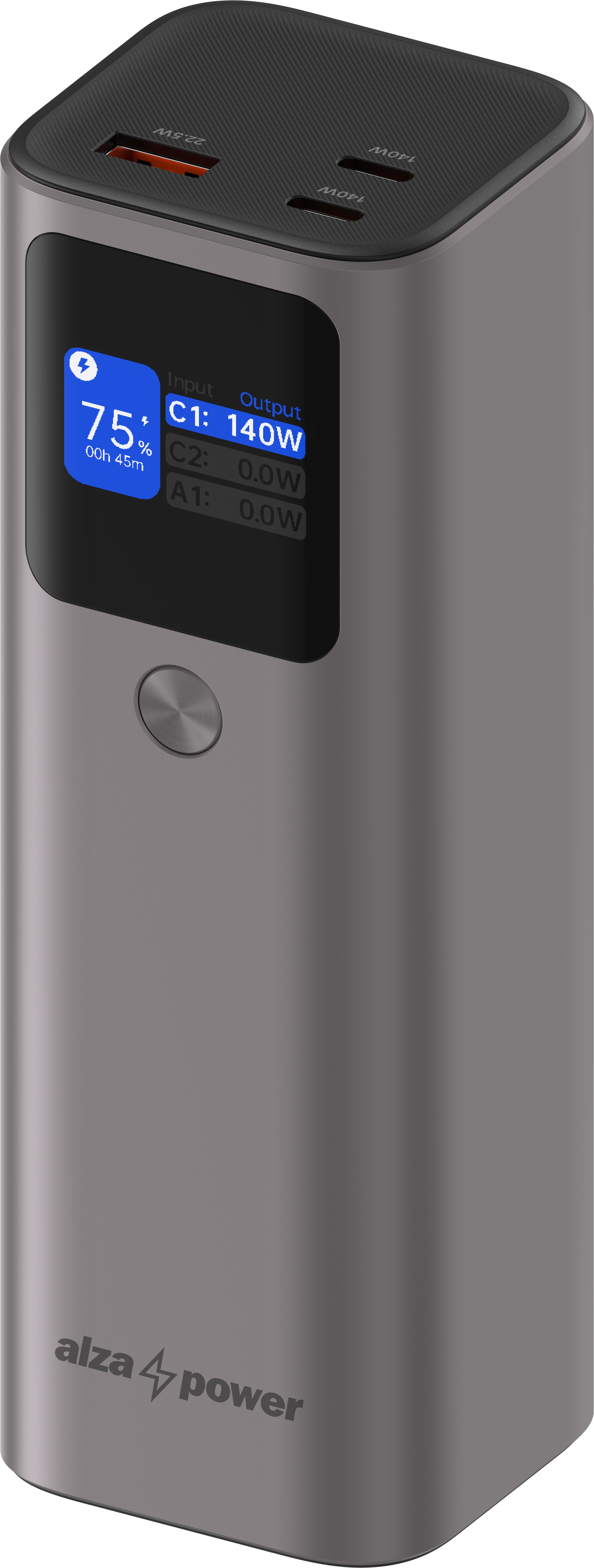 AlzaPower Vision 27600mAh Power Delivery (140W) stříbrná