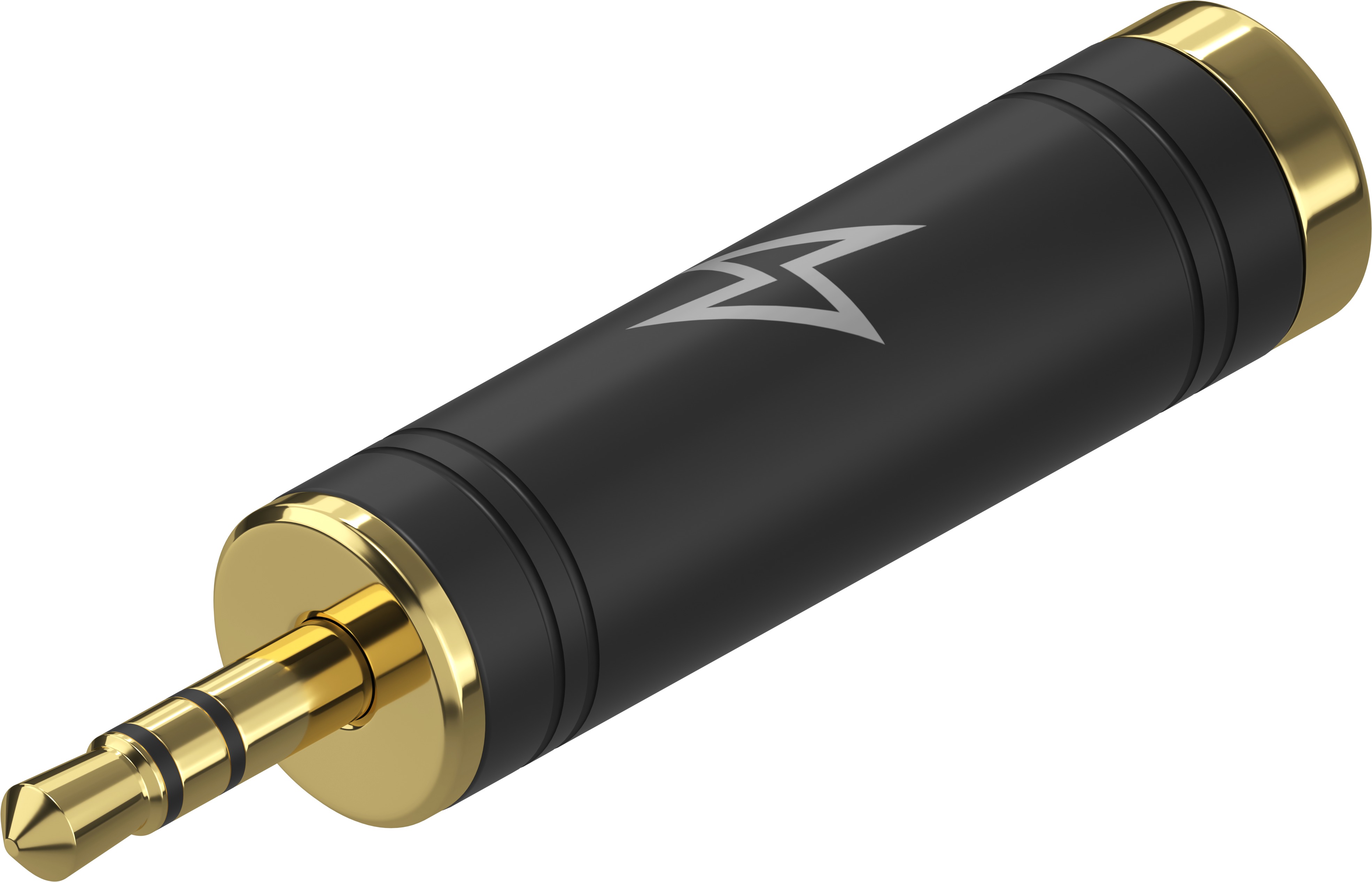 AlzaPower 3.5mm Jack (M) to 6.3mm Jack (F) Adapter černý