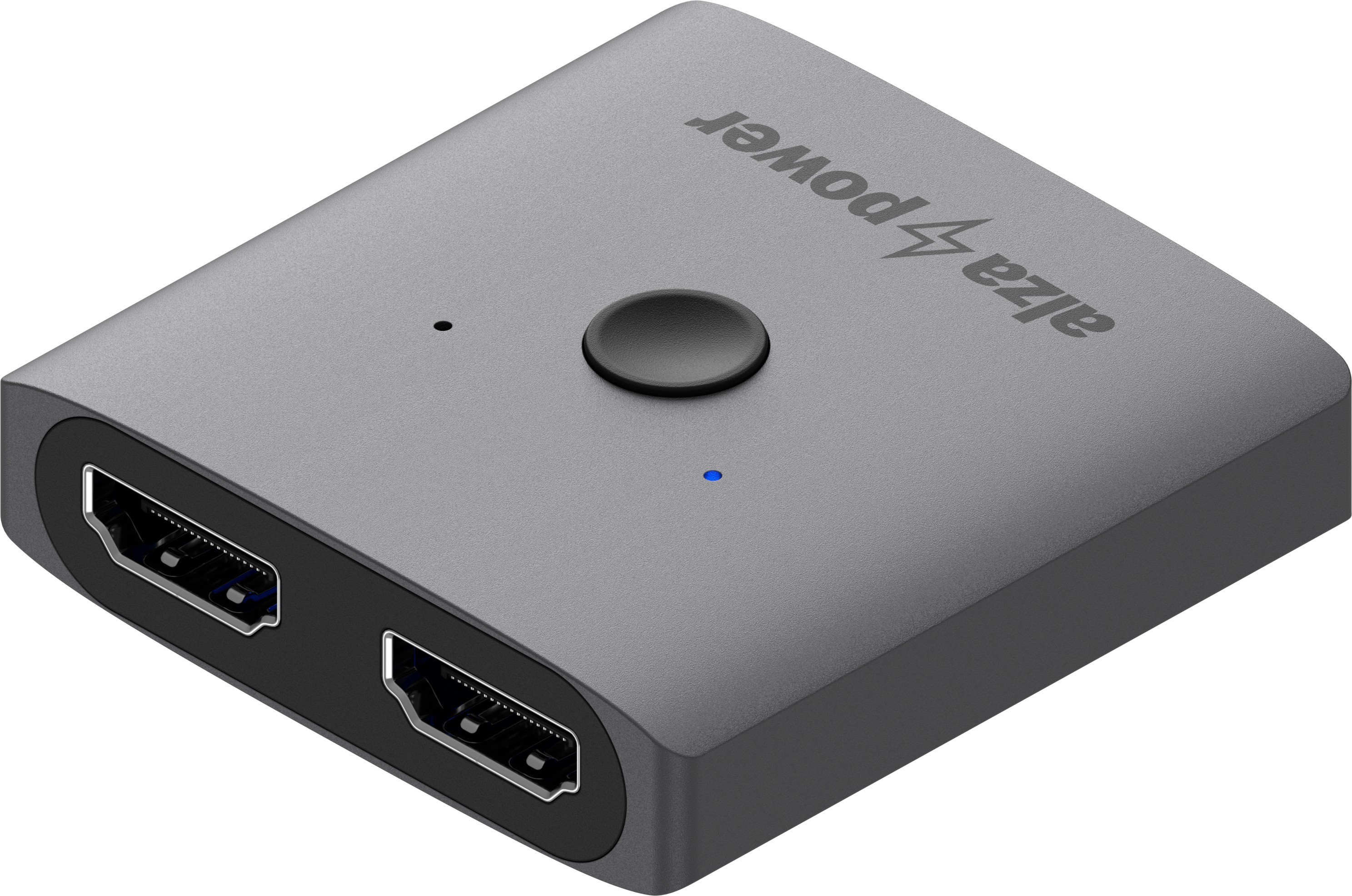 AlzaPower 2in1 Bi-Directional HDMI 4K/60Hz Switch šedý