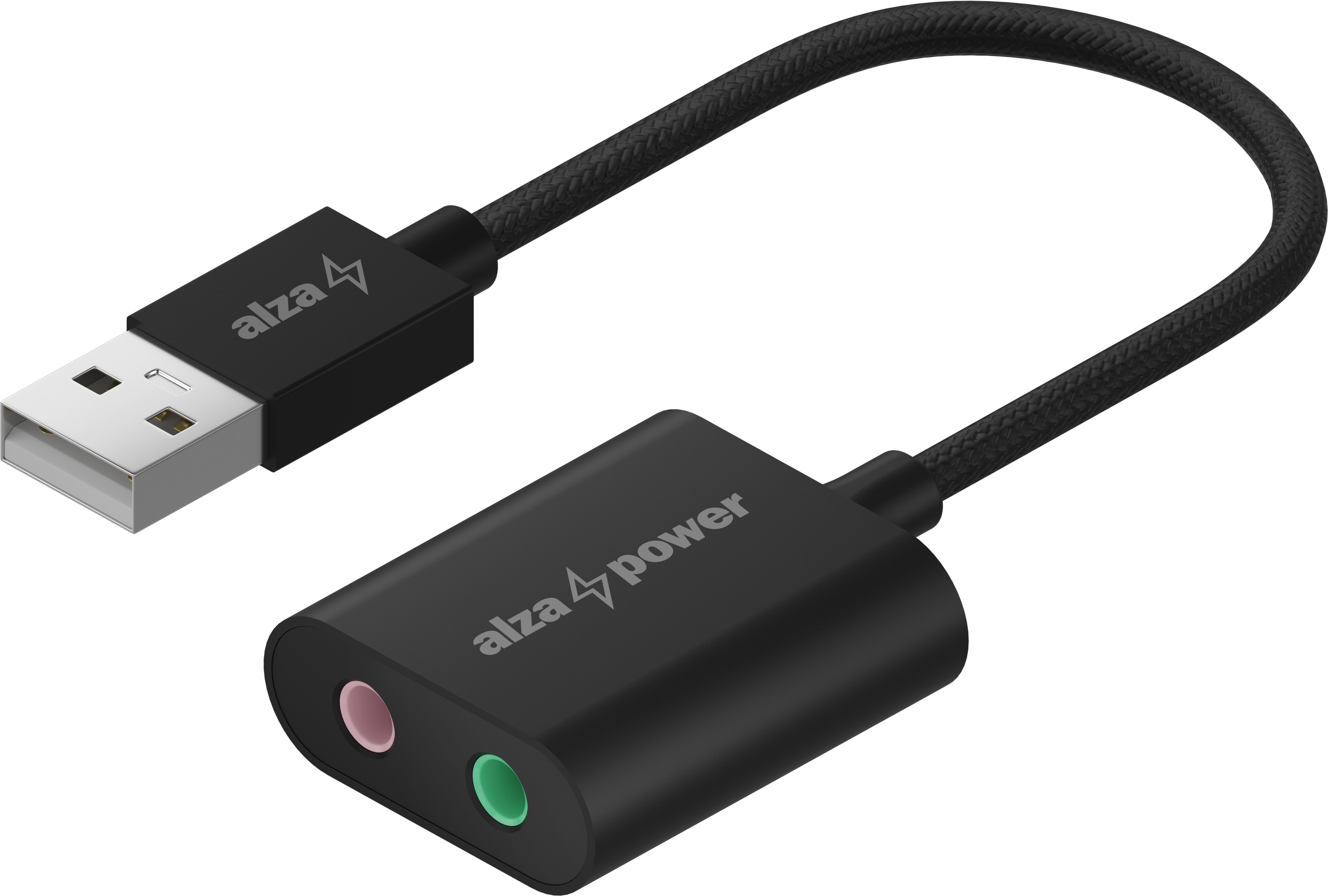 AlzaPower USB-A External Sound Card 4030 černá