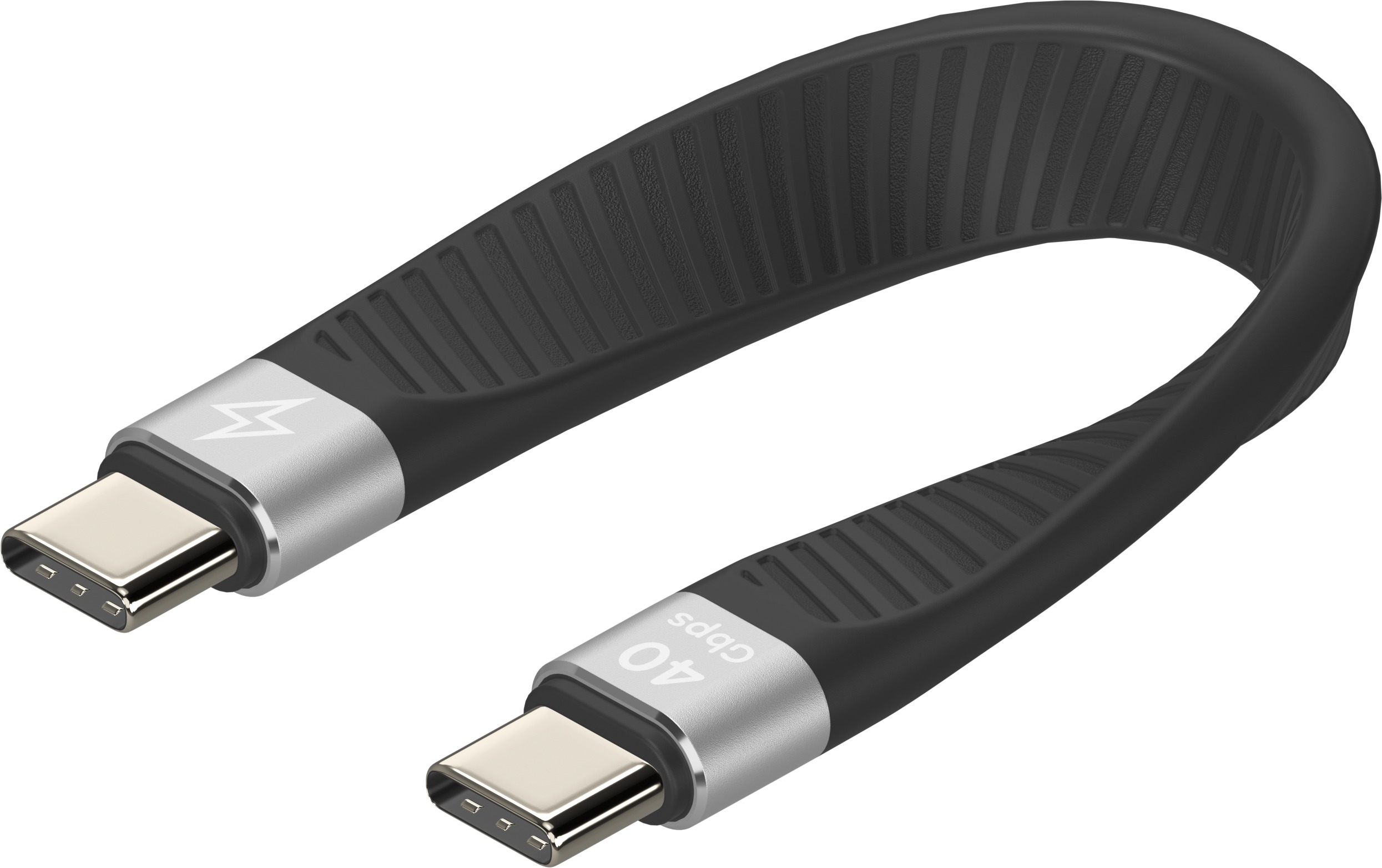 AlzaPower FlexCore USB-C to USB-C 4 Gen 3 100W 40 Gbps černý