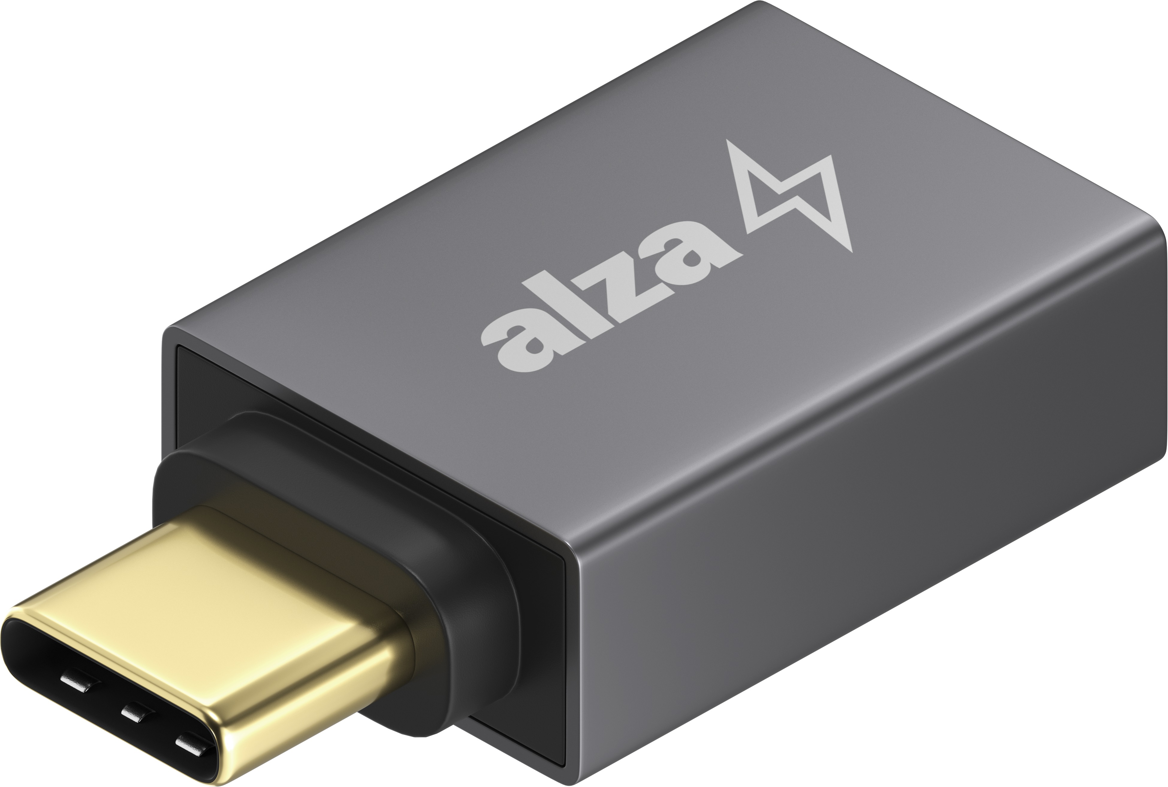 AlzaPower USB-C (M) to USB-A (F) 3.2 Gen 1 OTG vesmírně šedý