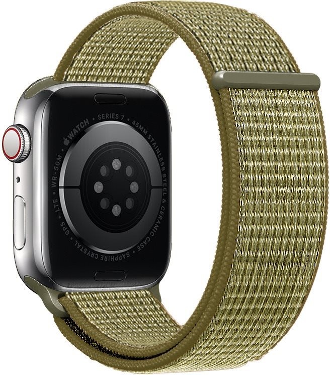 Eternico Airy pro Apple Watch 42mm / 44mm / 45mm / Ultra 49mm Green Fig and Brown edge