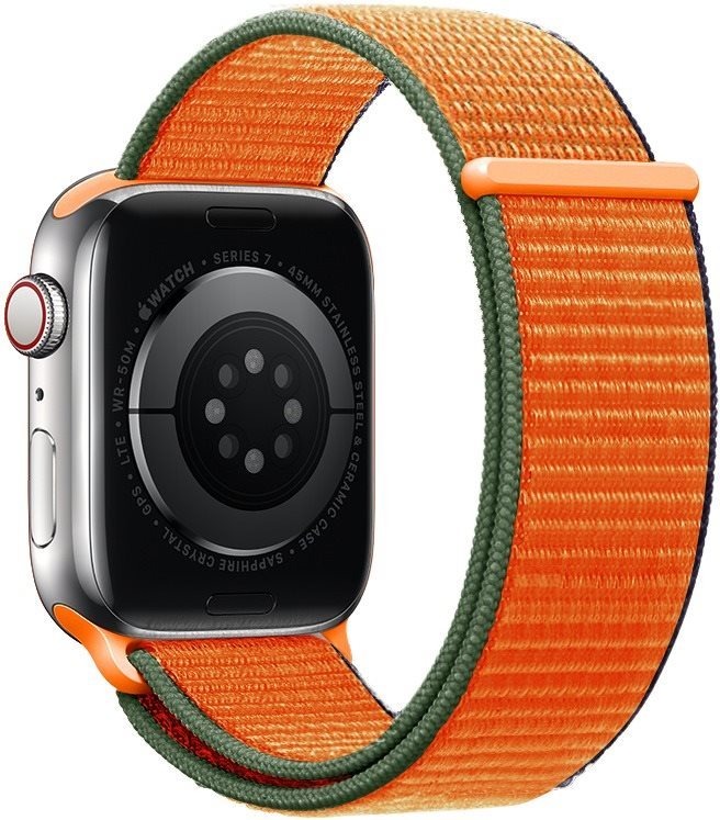 Eternico Airy pro Apple Watch 42mm / 44mm / 45mm / Ultra 49mm Coral Orange and Brown edge