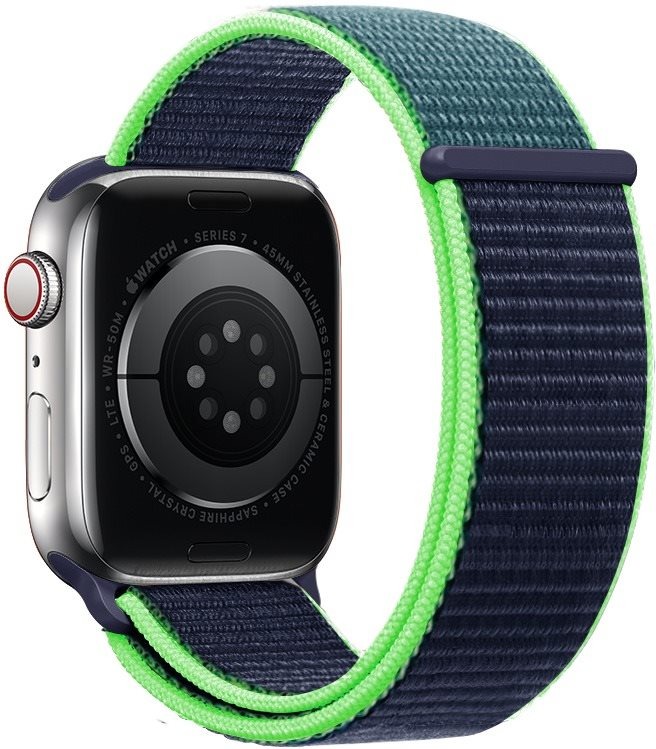 Eternico Airy pro Apple Watch 42mm / 44mm / 45mm / Ultra 49mm Night Blue and Green edge