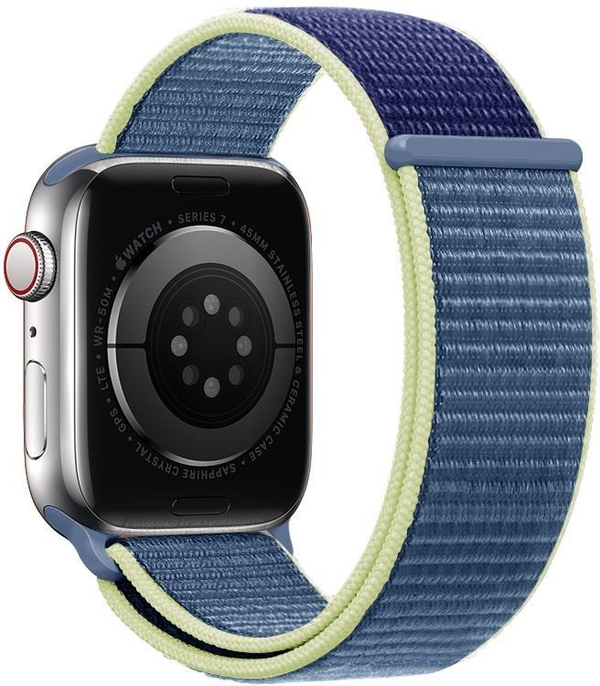 Eternico Airy pro Apple Watch 42mm / 44mm / 45mm / Ultra 49mm Aura Blue and Gold edge