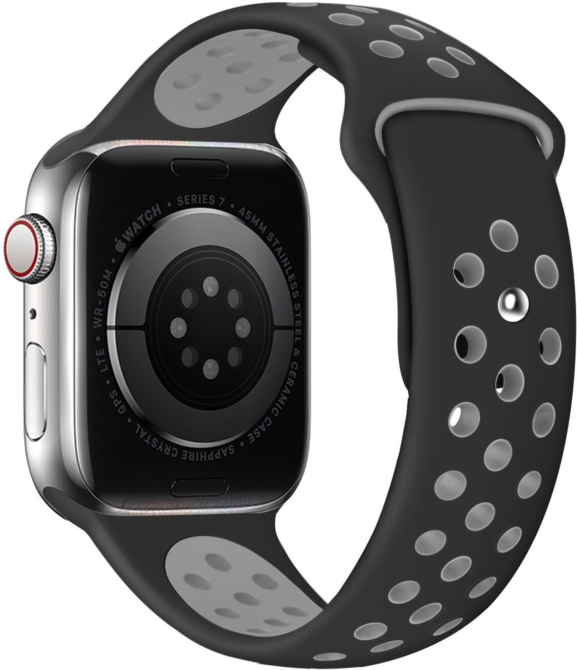 Eternico Sporty pro Apple Watch 38mm / 40mm / 41mm Elephant Gray and Black