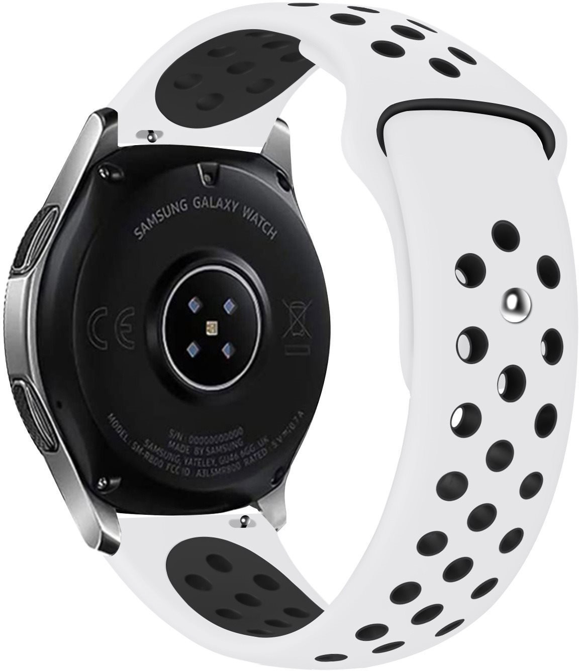 Eternico Sporty Universal Quick Release 20mm Solid Black and White